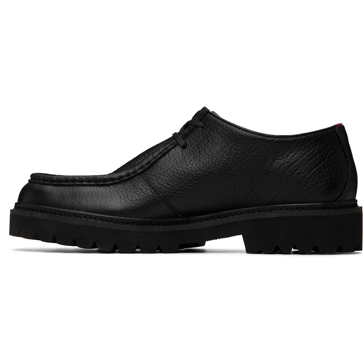 Hugo Black Tumbled Leather Derbys
