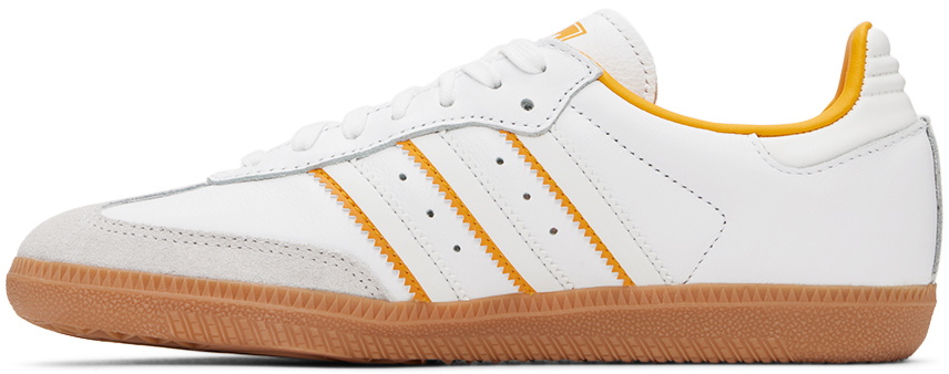 adidas Kids Big Kids White & Orange Samba OG Sneakers adidas