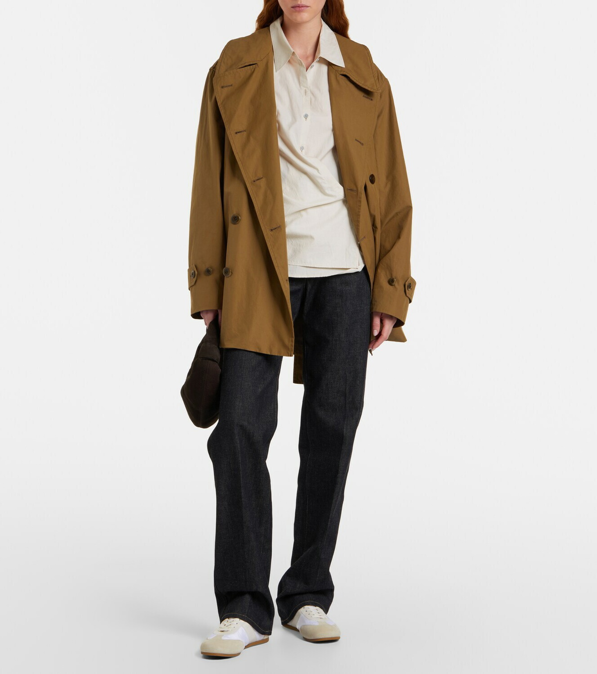 Lemaire Soft suede-trimmed sneakers