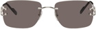 Cartier Silver 'C de Cartier' Rectangular Sunglasses
