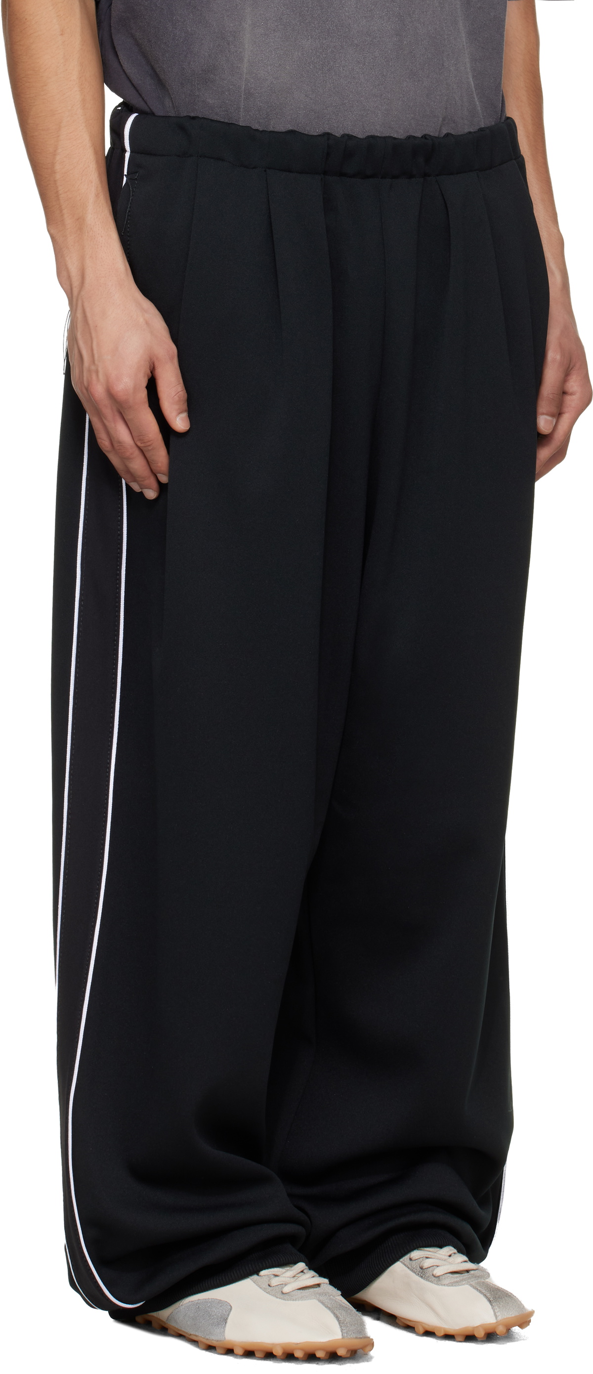 Maison MIHARA YASUHIRO Black Amateur Sewn Like Track Pants