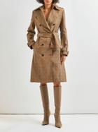 VERSACE - Monogram Canvas Trench Coat W/belt
