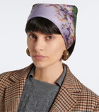 Etro Printed silk twill scarf