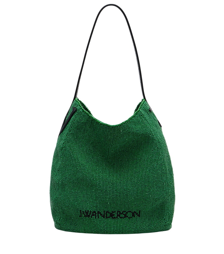 Photo: JW Anderson Bulb Small beaded leather-trimmed shoulder bag