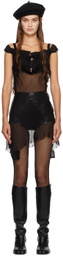 Maison Margiela Black Sheer Minidress