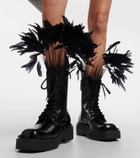 Valentino Garavani Rockstud M-Way leather combat boots