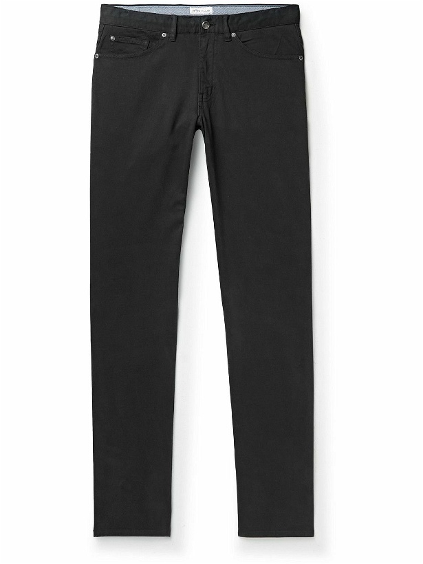 Photo: Peter Millar - Ultimate Stretch Cotton and Modal-Blend Sateen Trousers - Black