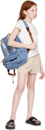 Chloé Kids Blue Printed Denim Backpack