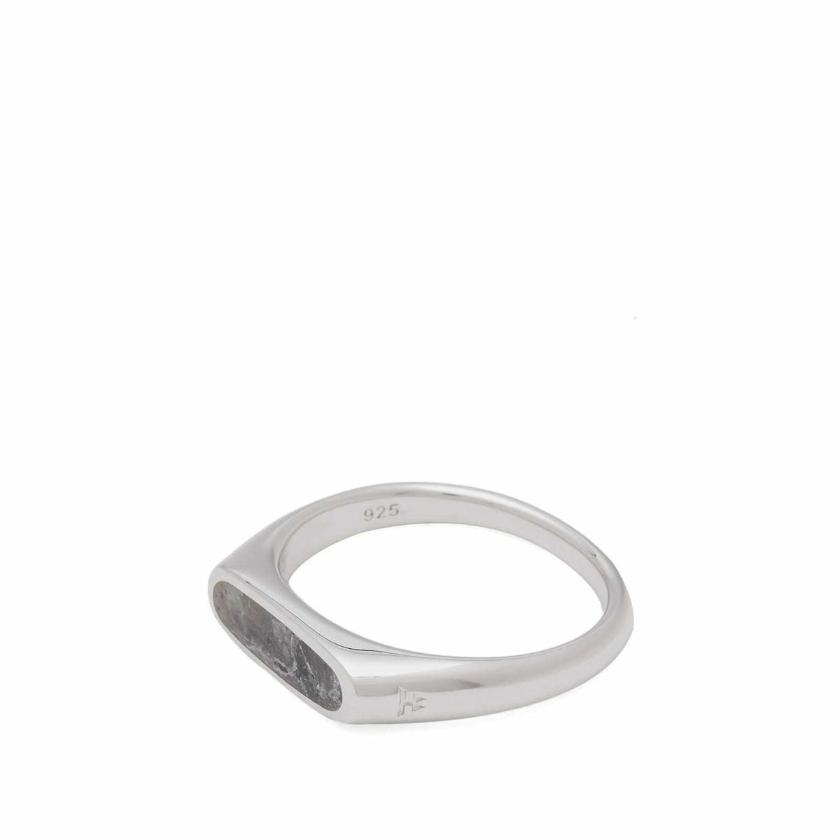 Tom Wood Men's Mario Ring in Sterling Silver/Larvikite Tom Wood