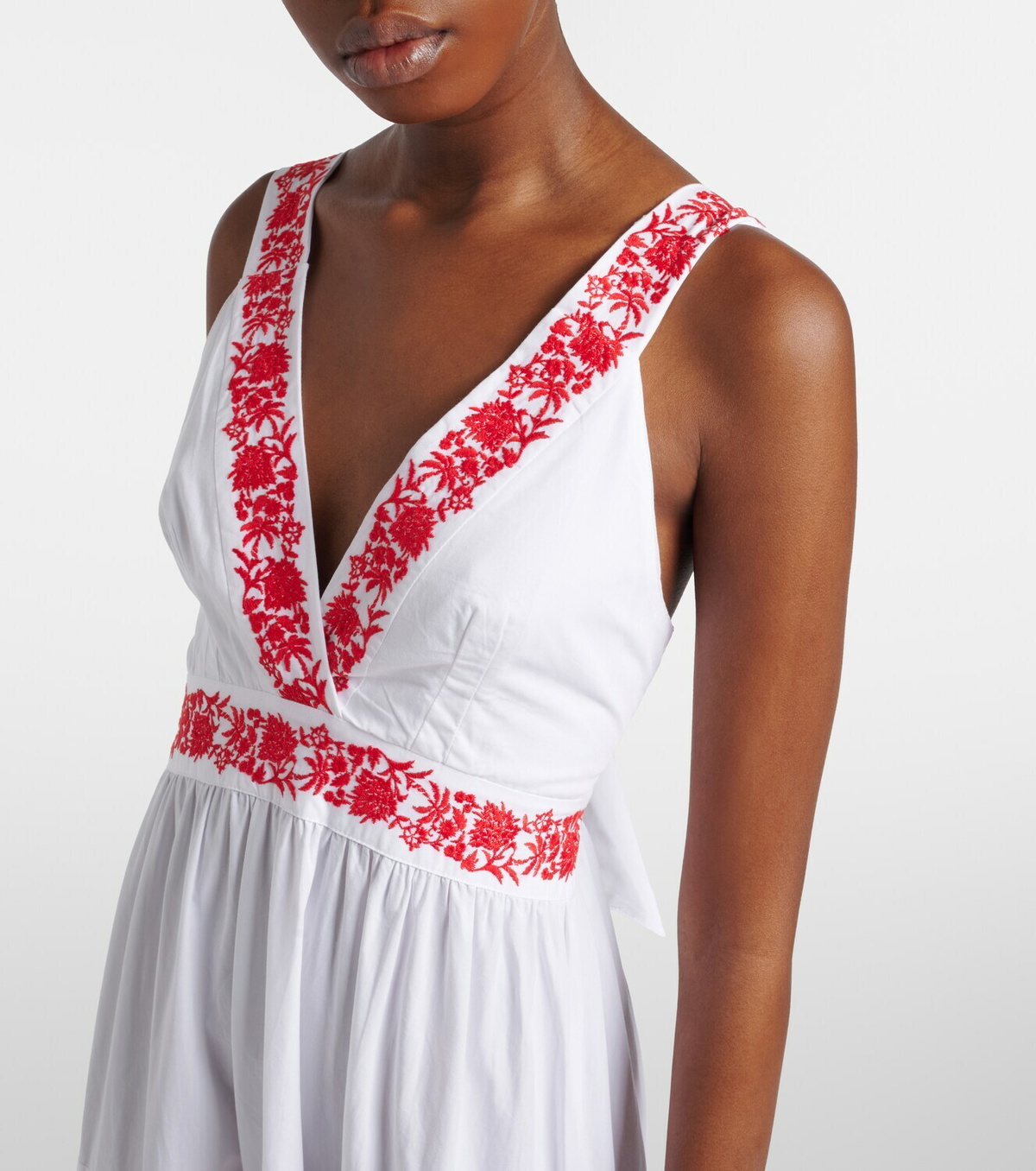 Heidi Klein Petalia embroidered cotton maxi dress