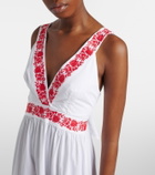 Heidi Klein Petalia embroidered cotton maxi dress