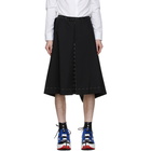 Maison Margiela Black Stripe Culotte Shorts