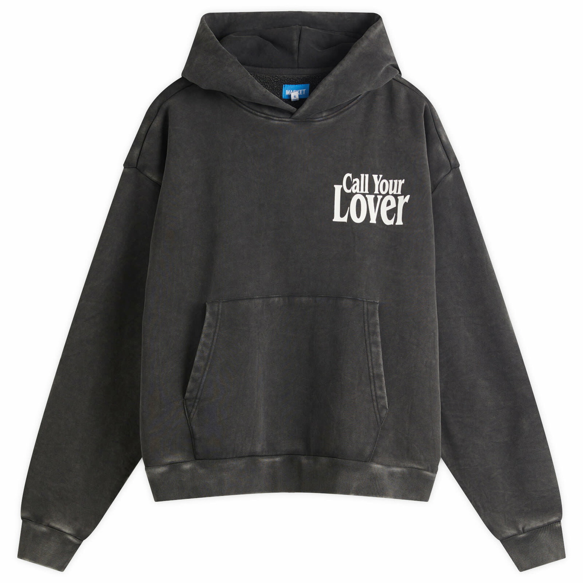 MARKET Men's Call My Lover Hoodie in Washed-Black