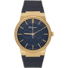 Salvatore Ferragamo Navy Check Sapphire Watch