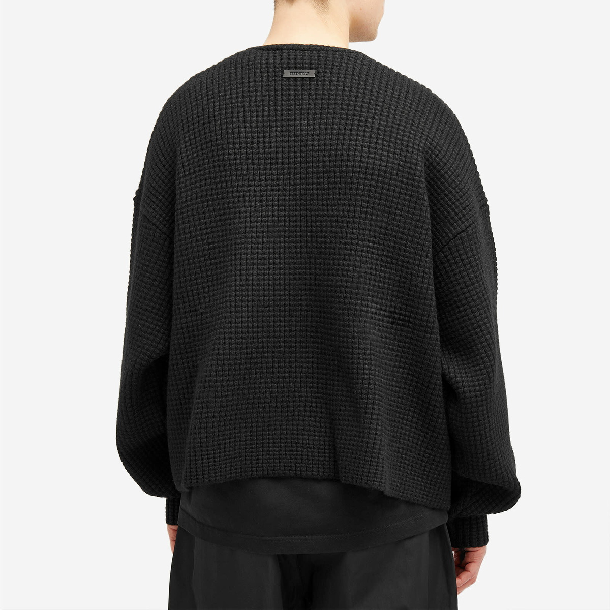 Fear of God Essentials ワッフルニットカーディガン Fear of God ESSENTIALS Men's Heavy Waffle Cardigan in Military