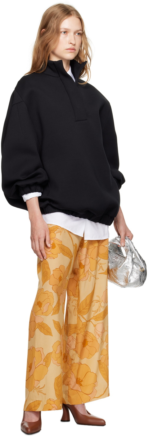 Dries Van Noten Black Stand Collar Sweatshirt