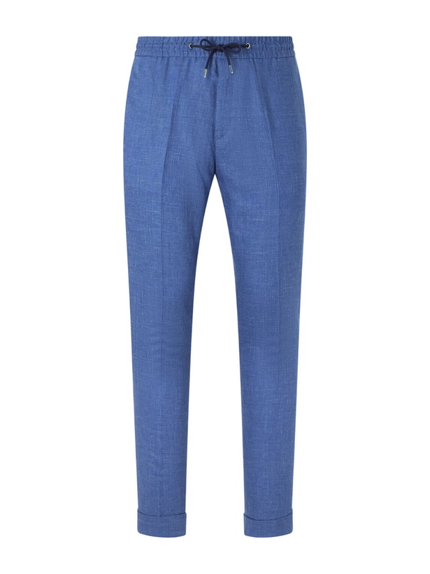 Photo: Paul Smith - Straight-Leg Linen Trousers - Blue
