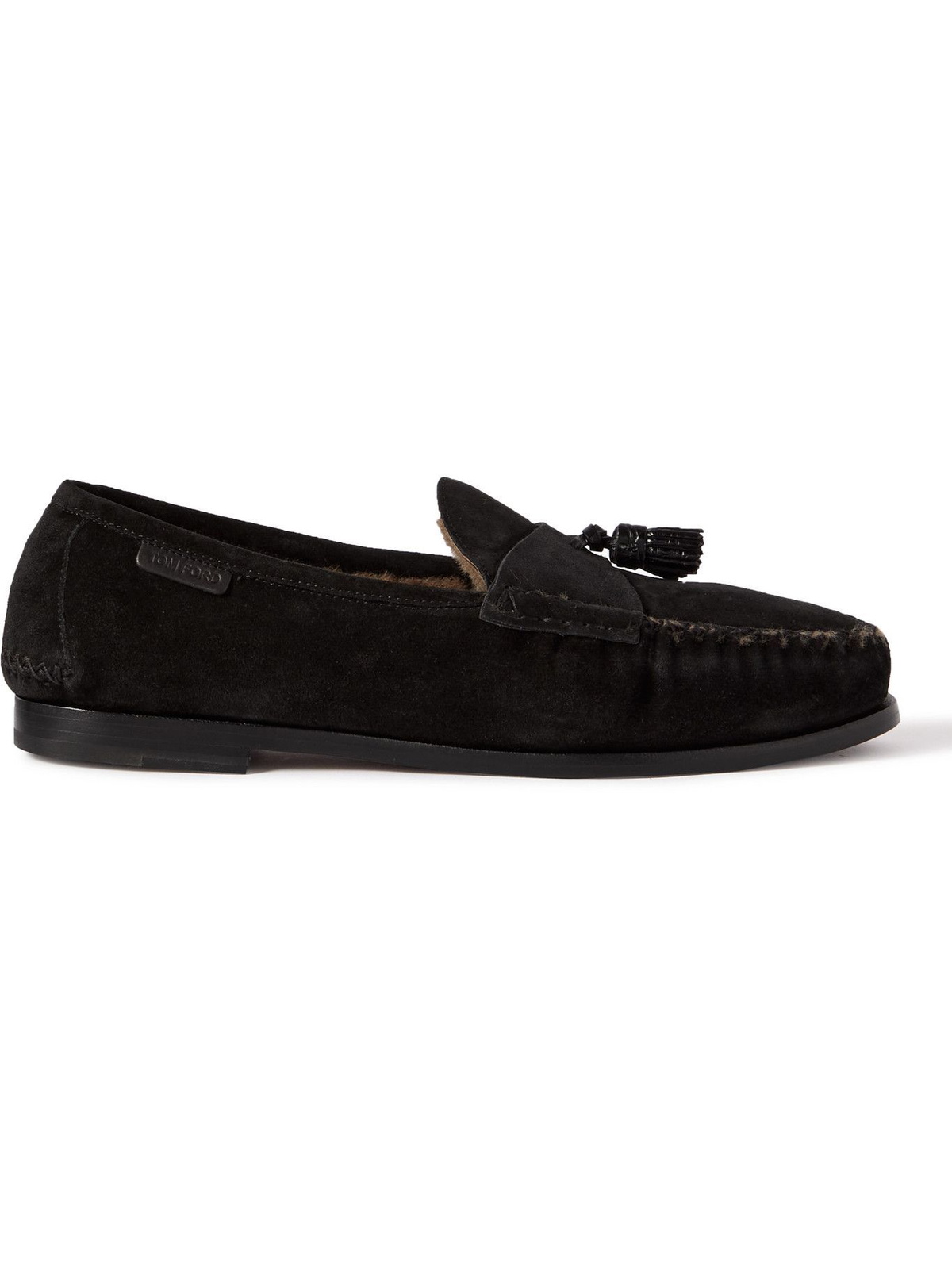 TOM FORD - Berwick Shearling-Lined Tasselled Suede Loafers 