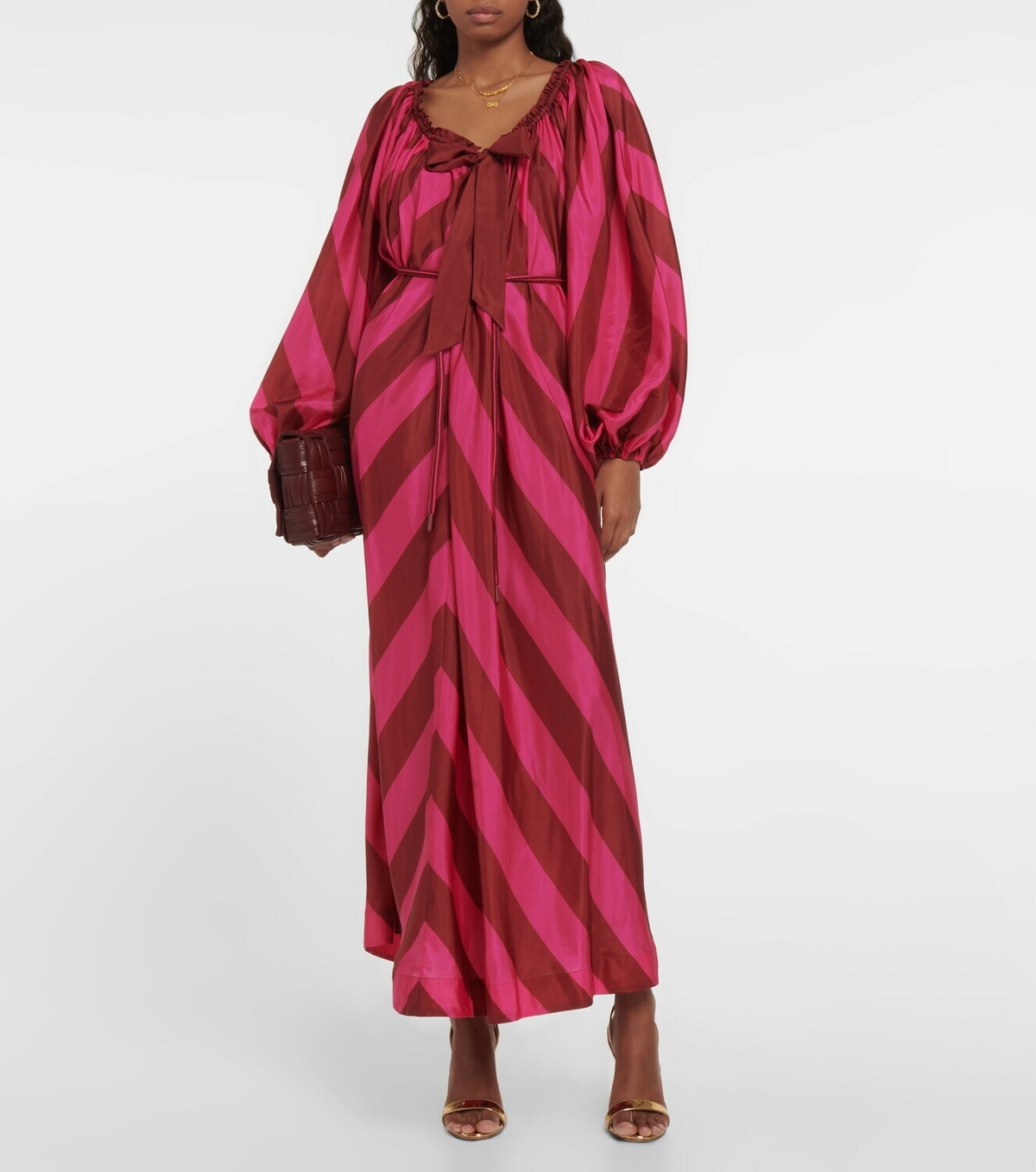 Zimmermann - Chevron-printed silk kaftan Zimmermann