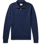 Oliver Spencer Loungewear - Milner Cotton-Blend Jersey Half-Zip Sweatshirt - Blue