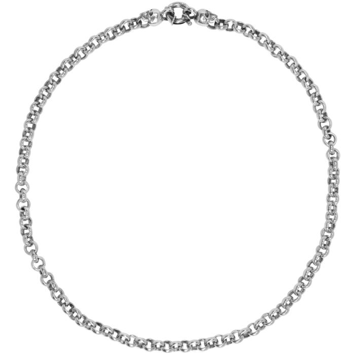Ugo Cacciatori Silver Jail Chain and Skulls Necklace Ugo Cacciatori