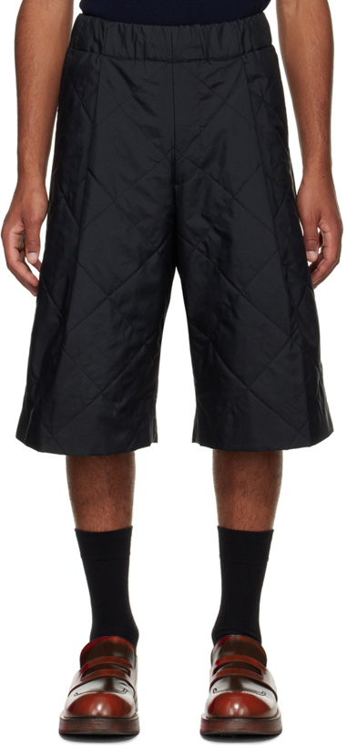Photo: Dries Van Noten Black Quilted Shorts