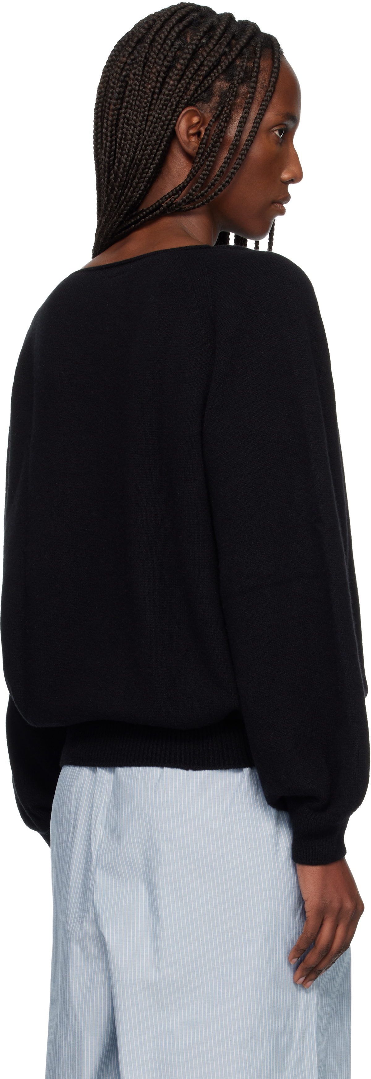 Baserange Black Soar V-Neck Sweater