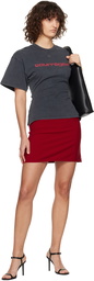 Courrèges Gray Fitted Printed T-shirt
