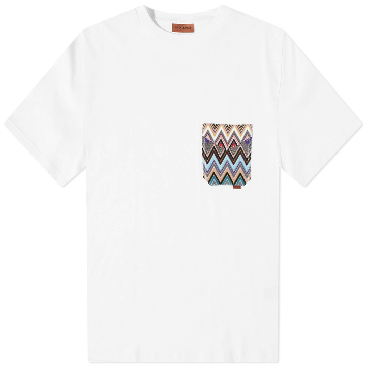 Photo: Missoni Men's Knitted Patch Pocket T-Shirt in Multi