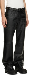 OUR LEGACY Black Carlson Cut Leather Pants