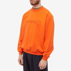 Sunnei Men's Embroidered Logo Crew Sweat in Orange