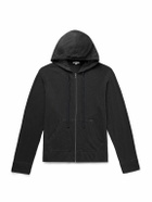 James Perse - Garment-Dyed Cotton-Jersey Zip-Up Hoodie - Gray