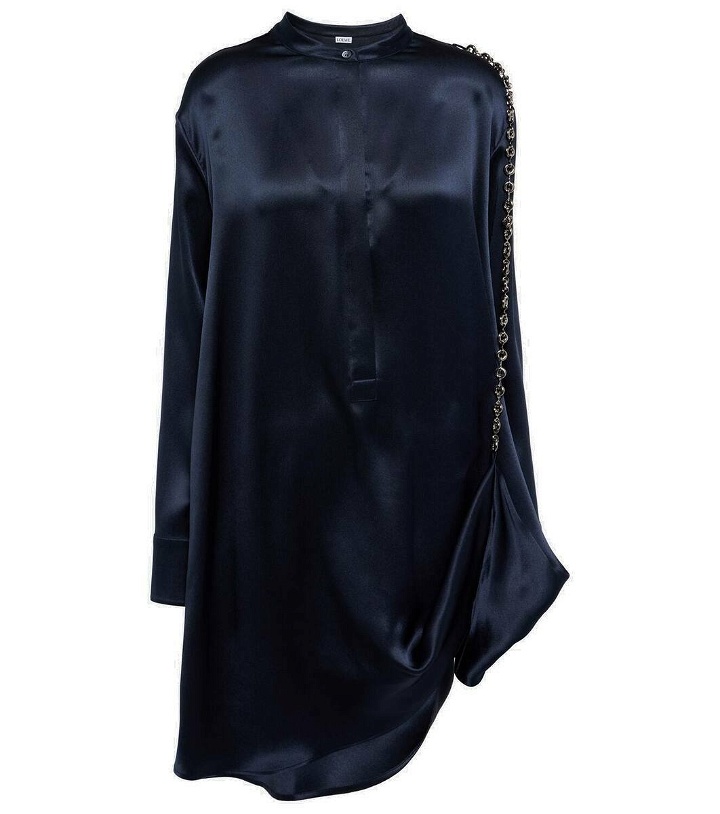 Photo: Loewe Chain-detail silk shirt dress