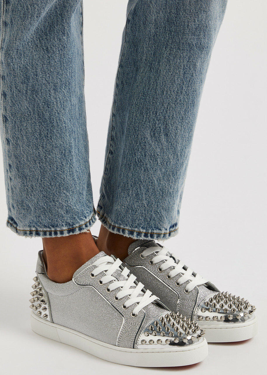 Christian Louboutin Vieira 2 Glittered Leather Sneakers