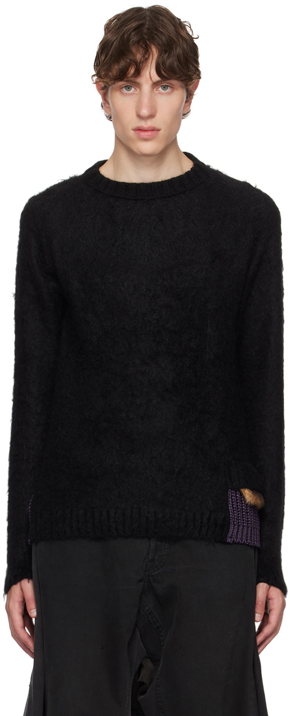 kolor Black Paneled Sweater
