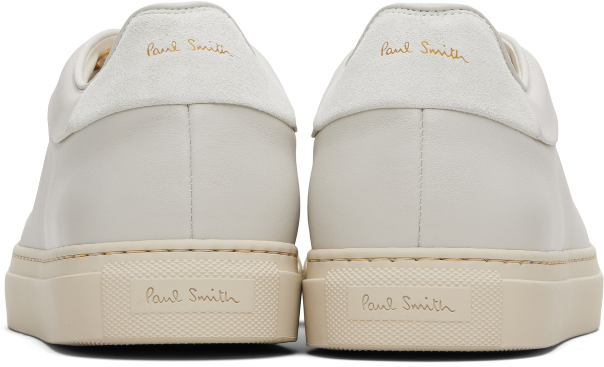 Paul Smith White Leather Basso Sneakers