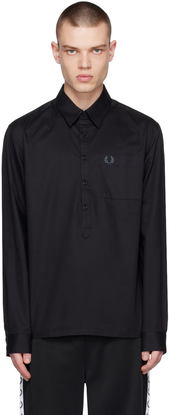 Fred Perry Black Overhead Shirt Fred Perry