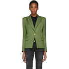 Pierre Balmain Khaki Classic Single-Button Blazer