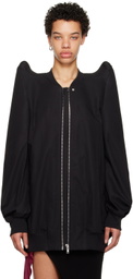 Rick Owens Black Tec Bomber Jacket