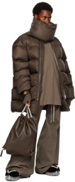 Rick Owens Brown Drawstring Backpack