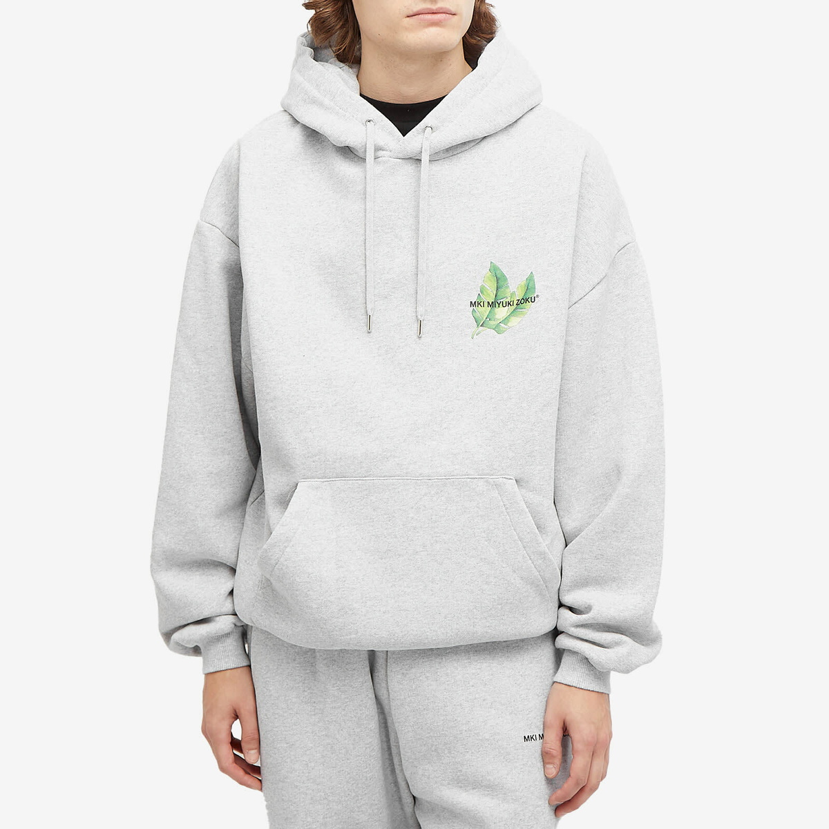 MKI Men's Leaf Hoodie in Grey MKI Miyuki-Zoku