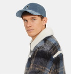 AMI - Logo-Appliquéd Cotton-Corduroy Baseball Cap - Blue