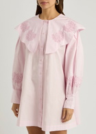 Damson Madder Mimi Broderie Anglaise Cotton Mini Dress Pink