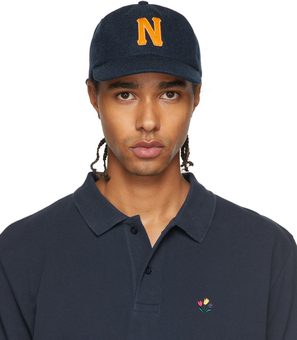 Noah Navy Felt Patch 6-Panel Hat Noah NYC