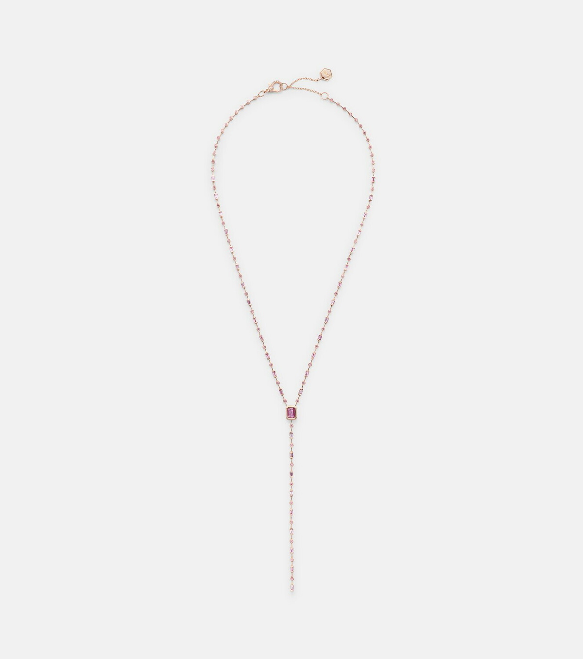 Shay Jewelry Y 18kt rose gold necklace with sapphires