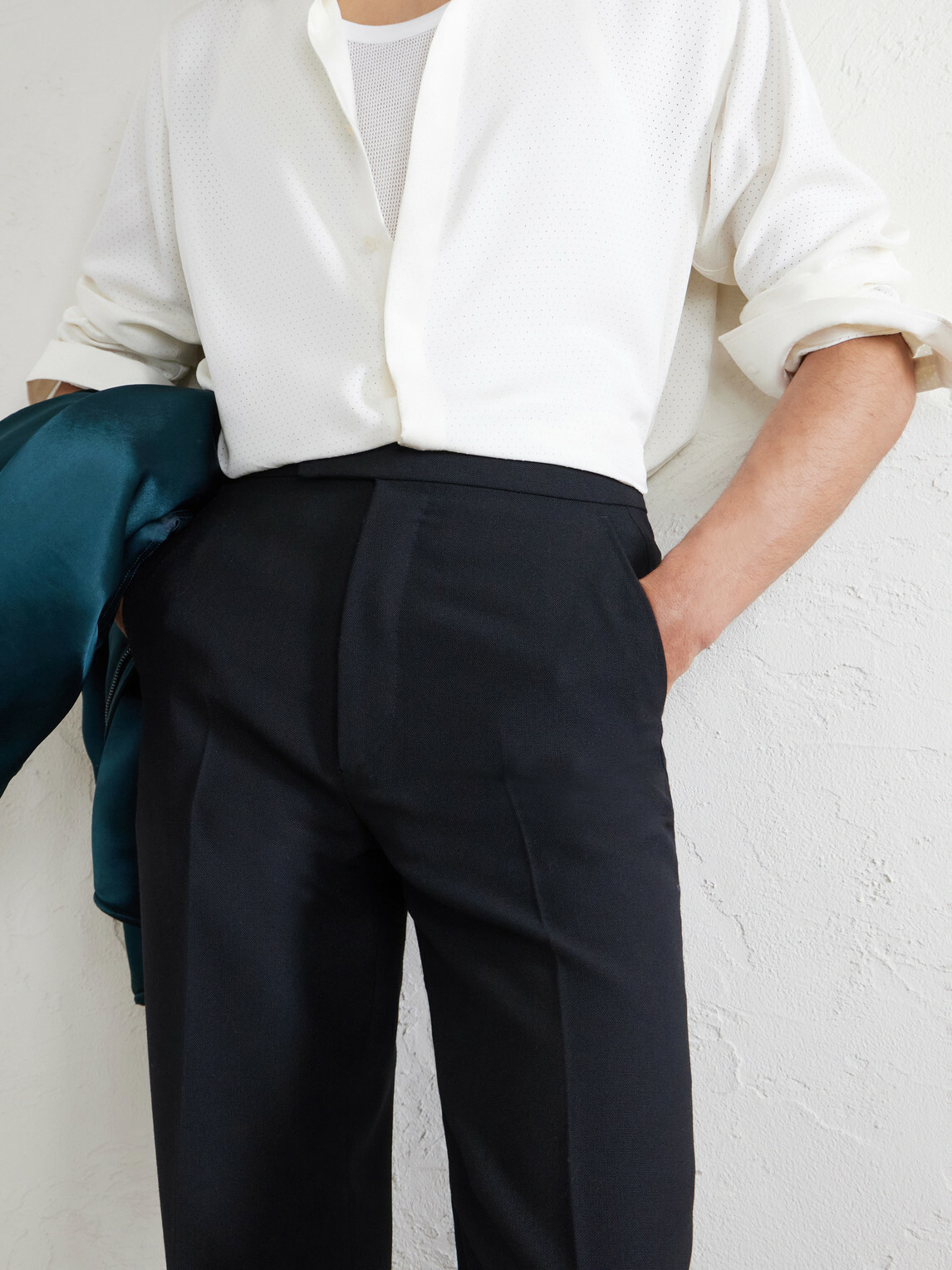 TOM FORD - Straight-Leg Wool Trousers - Black