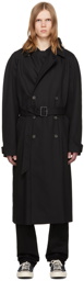 A.P.C. Black Lou Trench Coat