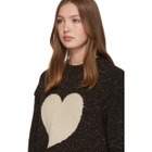Alexachung Black Intarsia Heart Sweater