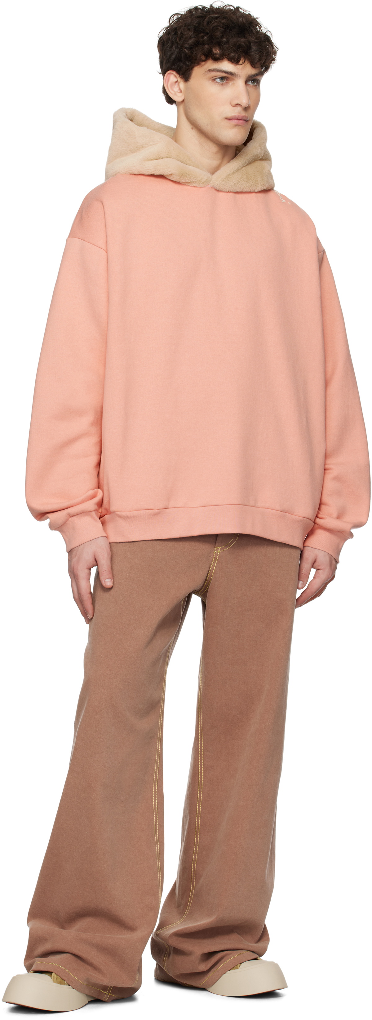 Marni Pink Brushed Organic Cotton Hoodie