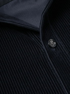 Bottega Veneta - Leather-Trimmed Cotton-Corduroy Overshirt - Blue